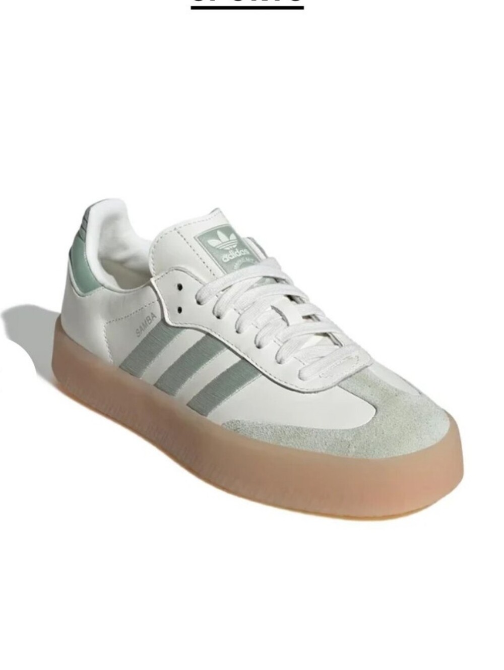 Adidas SAMBA Cream and Light Green Classic Sneaker